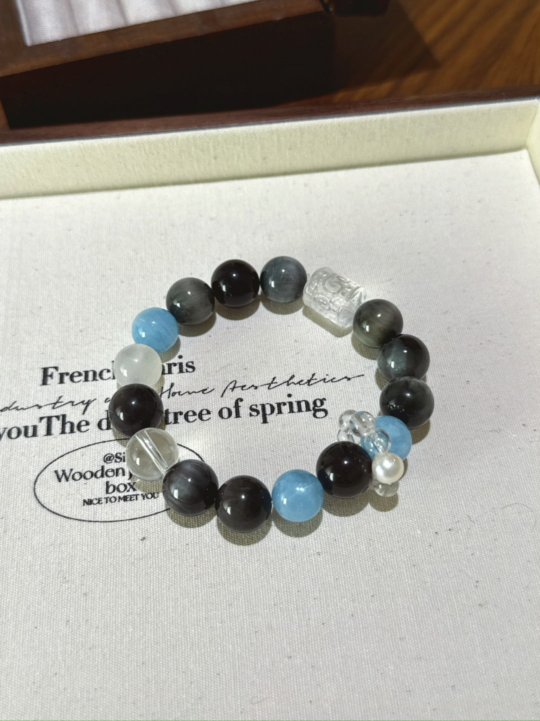 ▫️▪️ Blue and black multi-treasure bracelet